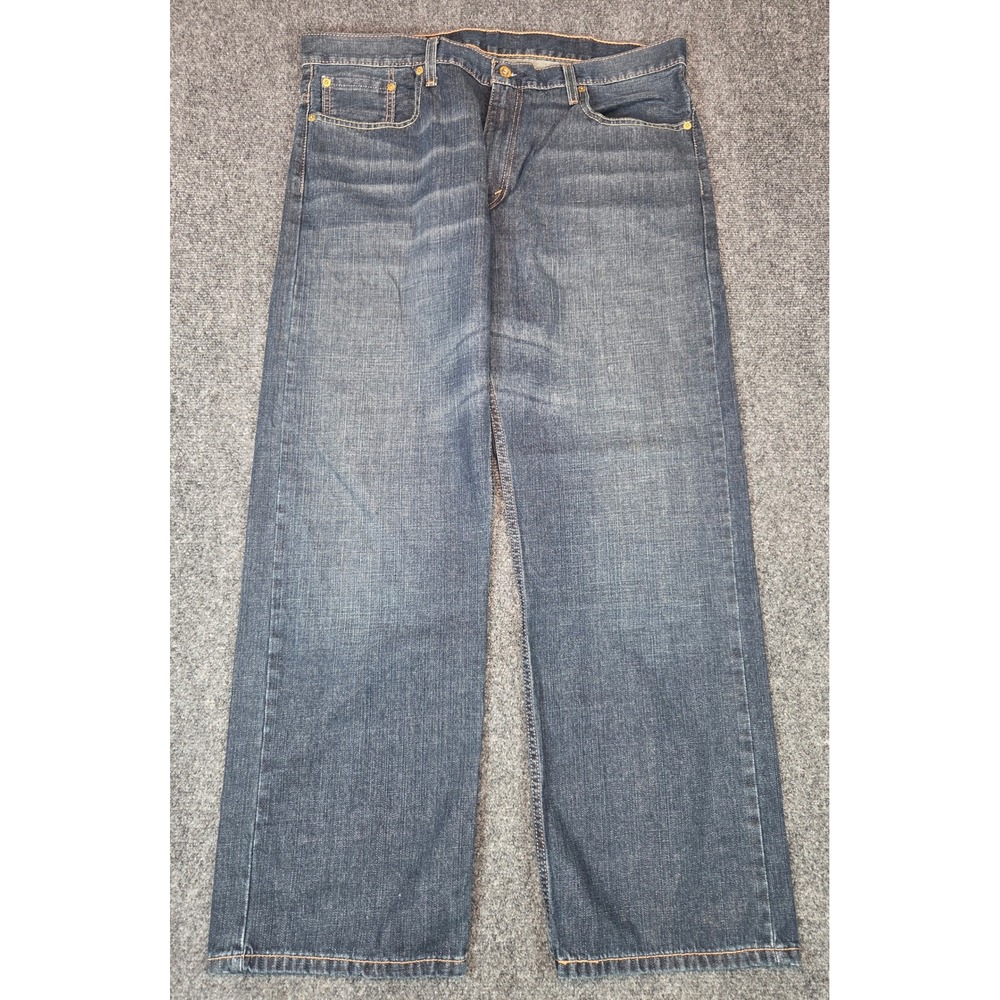 Levis 569 Loose Straight Leg Jeans Mens 38x32 Blue Denim Medium Wash